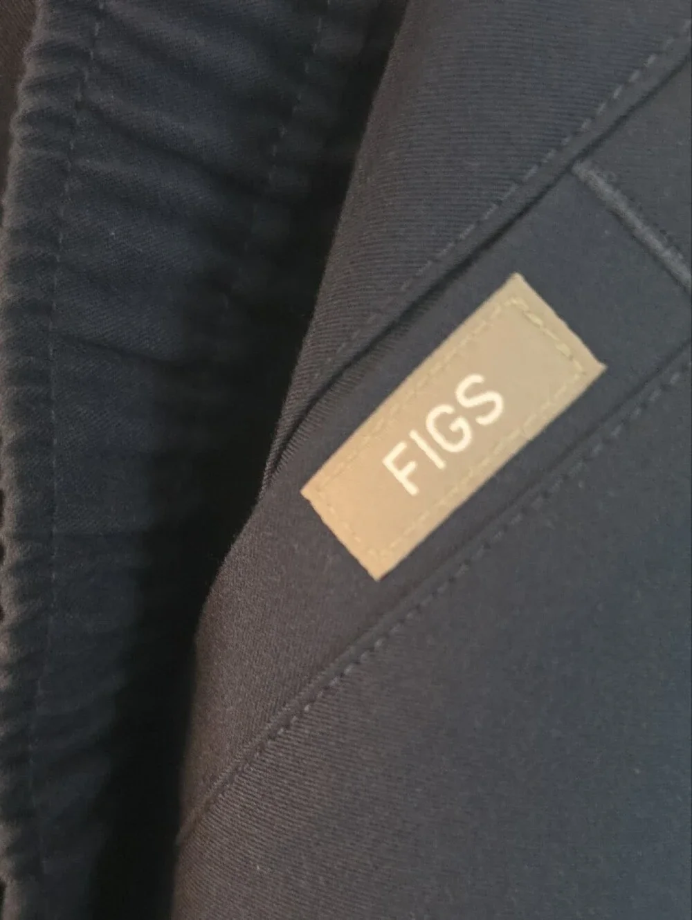 Figs Navy Scrubs Jogger Sweatpants with White Drawstring